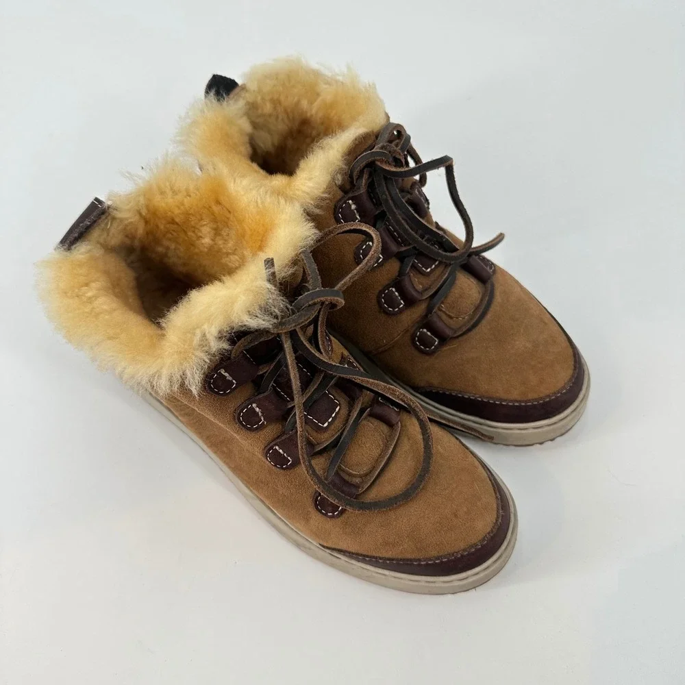 L.L. Bean Mountainside Wicked Good‎ Suede Ankle Boots Lined Brown Women's 6